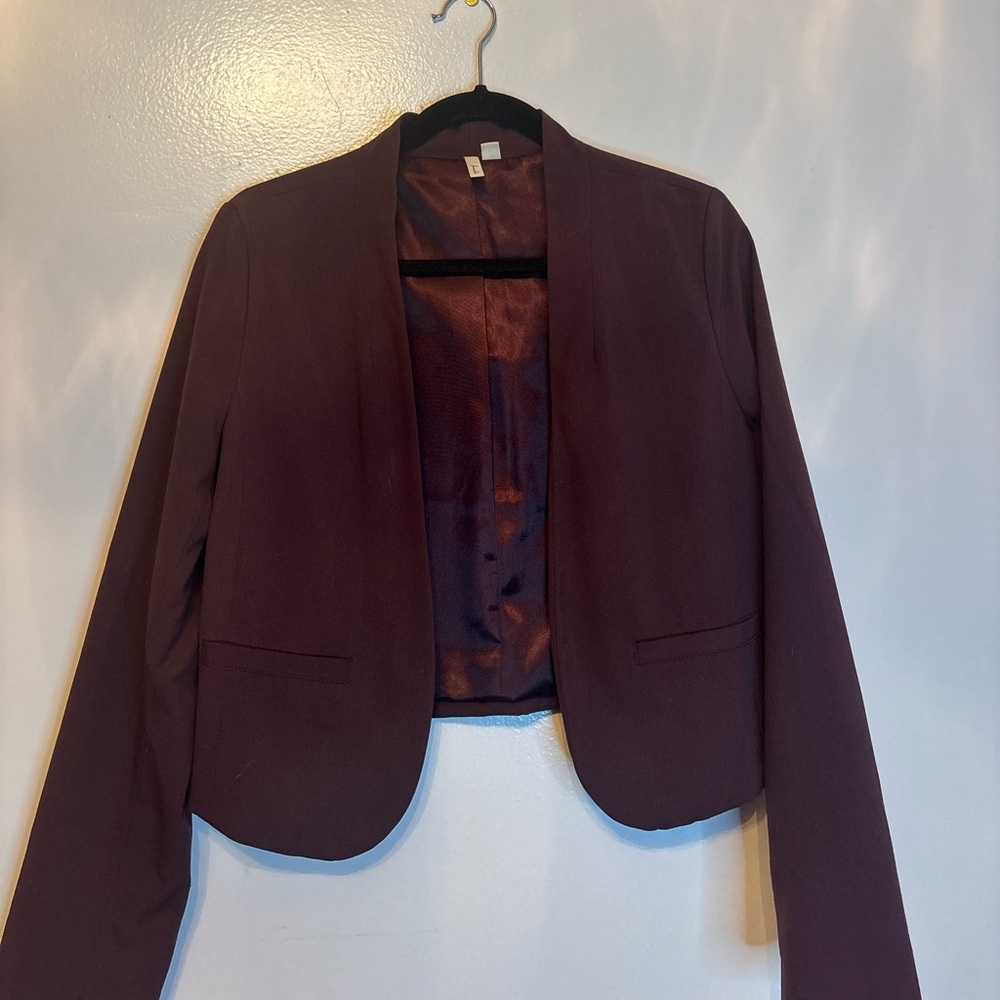 Frenchi Women's Blazer - Rich Burgundy